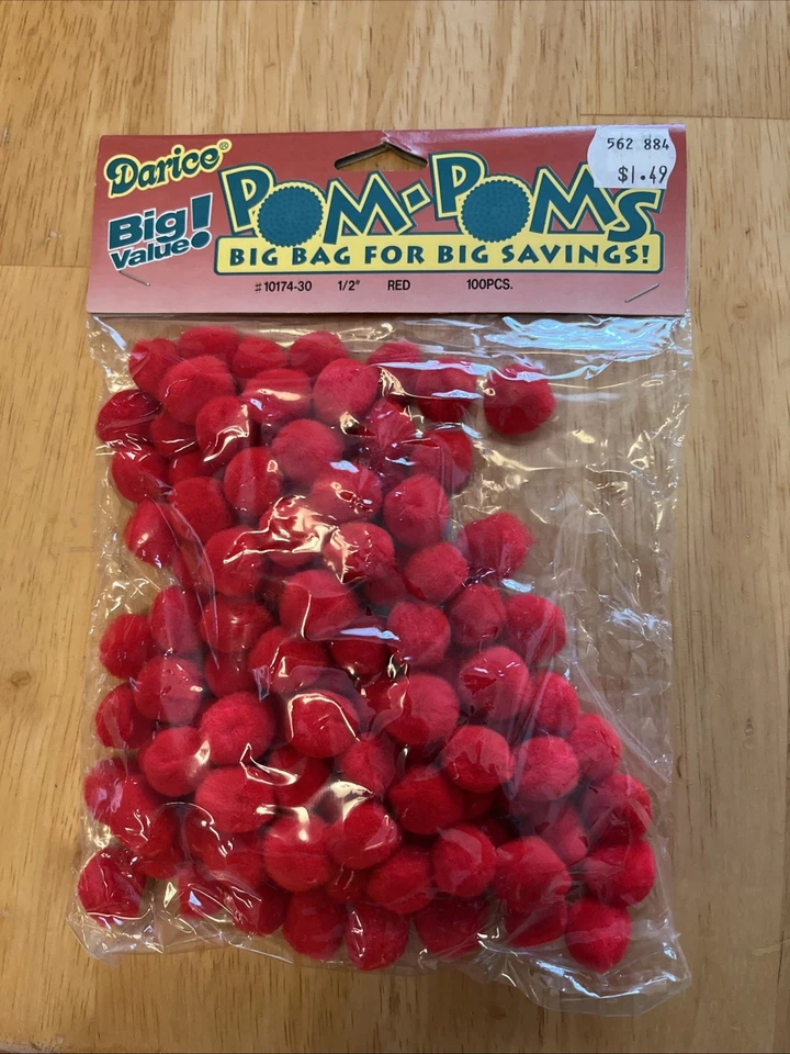 Pompones artesanales de fibra Darice vintage marca mixta lote 13 Foto 3 de 4