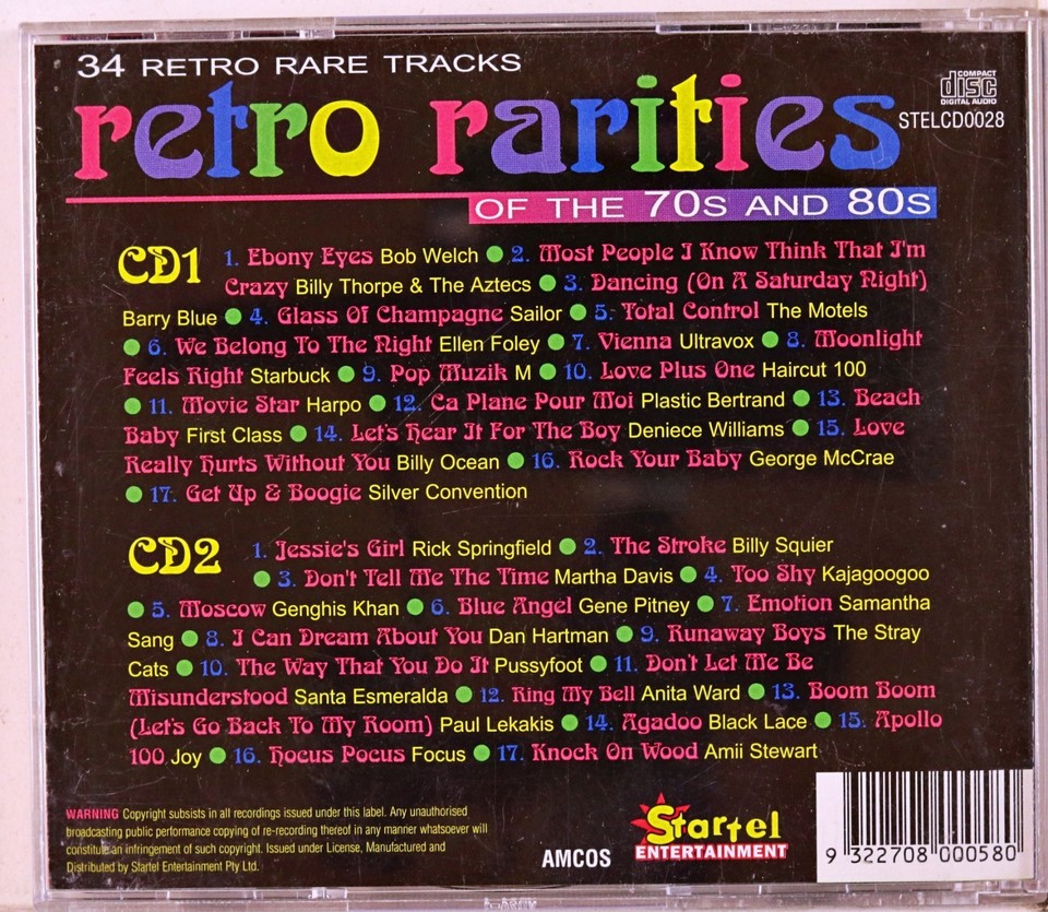 Various - Retro Rarities Of The 70s And 80s (CD 1997) | eBay
