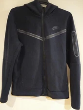 Nike Tech Fleece Jacket Black/Black Mens Size Medium Excellent Pre-owned 