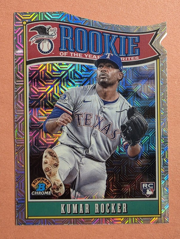 2025 Bowman - Rookie of the Year Favorites Kumar Rocker #ROY-5 Mojo Refractor...