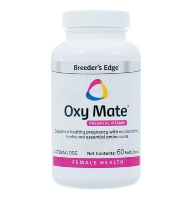 Breeder's Edge Oxy Mate- Prenatal Supplement- for Small Dogs & Cats- 60ct Sof...