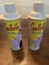 Rare Vtg Advertising Aerosol Can Mid Century Woman Mom Graphic Sno Bright