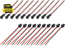 10 Pairs 24 AWG JST SM Plug 2Pin Male and Female Wire Connector Adapter Electric