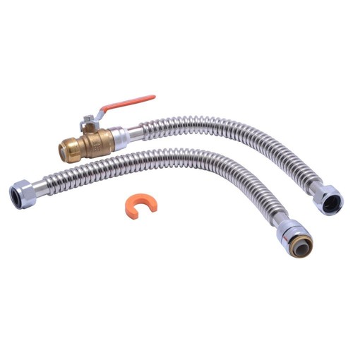 SharkBite Max 3/4 Inch x 3/4 Inch FIP x 18 In. Corrugated Water Heater