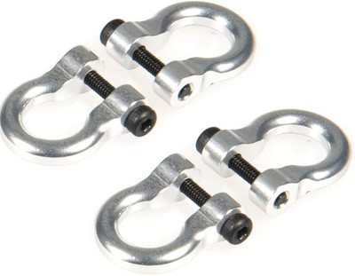QUE-T 4 Pcs Aluminum Tow Shackle for 1/10 Scale TRX-4 Crawler Car (Silver) 