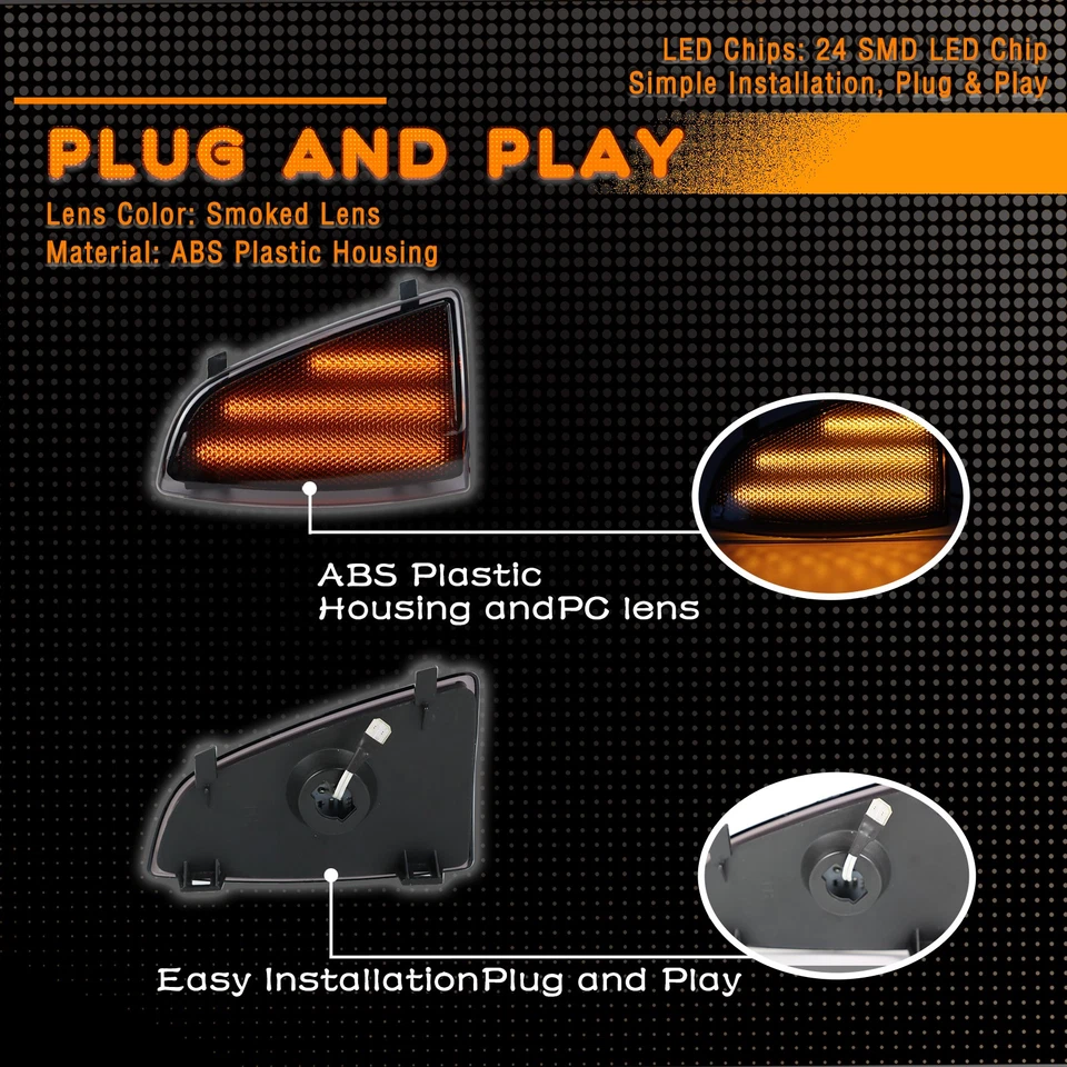 Luz de señalización LED delantera intermitente ahumada para Chevy S10 1994-1997 Blazer LS Foto 3 de 4