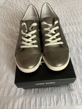 Josef Seibel antik metallic leather trainers size 40 (7) NEW Trending