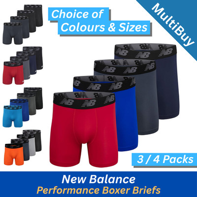 New Balance Performance Boxershorts Unterwäsche Bekleidung - 4 pro Pack S M L XL