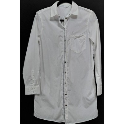 ZARA BASIC ZARA 21975 Denim White Dress Solid Women Size XS