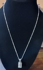 Vintage 925 Sterling Silver Necklace Pendant Square Prayer Trinket Box Christian — photo 2