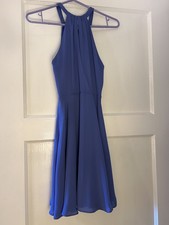 Express Periwinkle Short Dress Size 4, halter top, A line