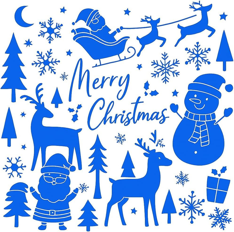 6 Snow Spray Stencils for Christmas - Plastic Snow Spray Stencils