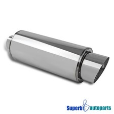 Universal 4 Fireball Racing Exhaust Muffler Slant Tip