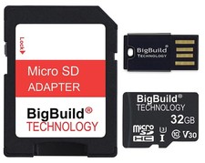BigBuild Technology 32GB U3 Micro SDHC Memory Card for EZVIZ C8W, CB3,