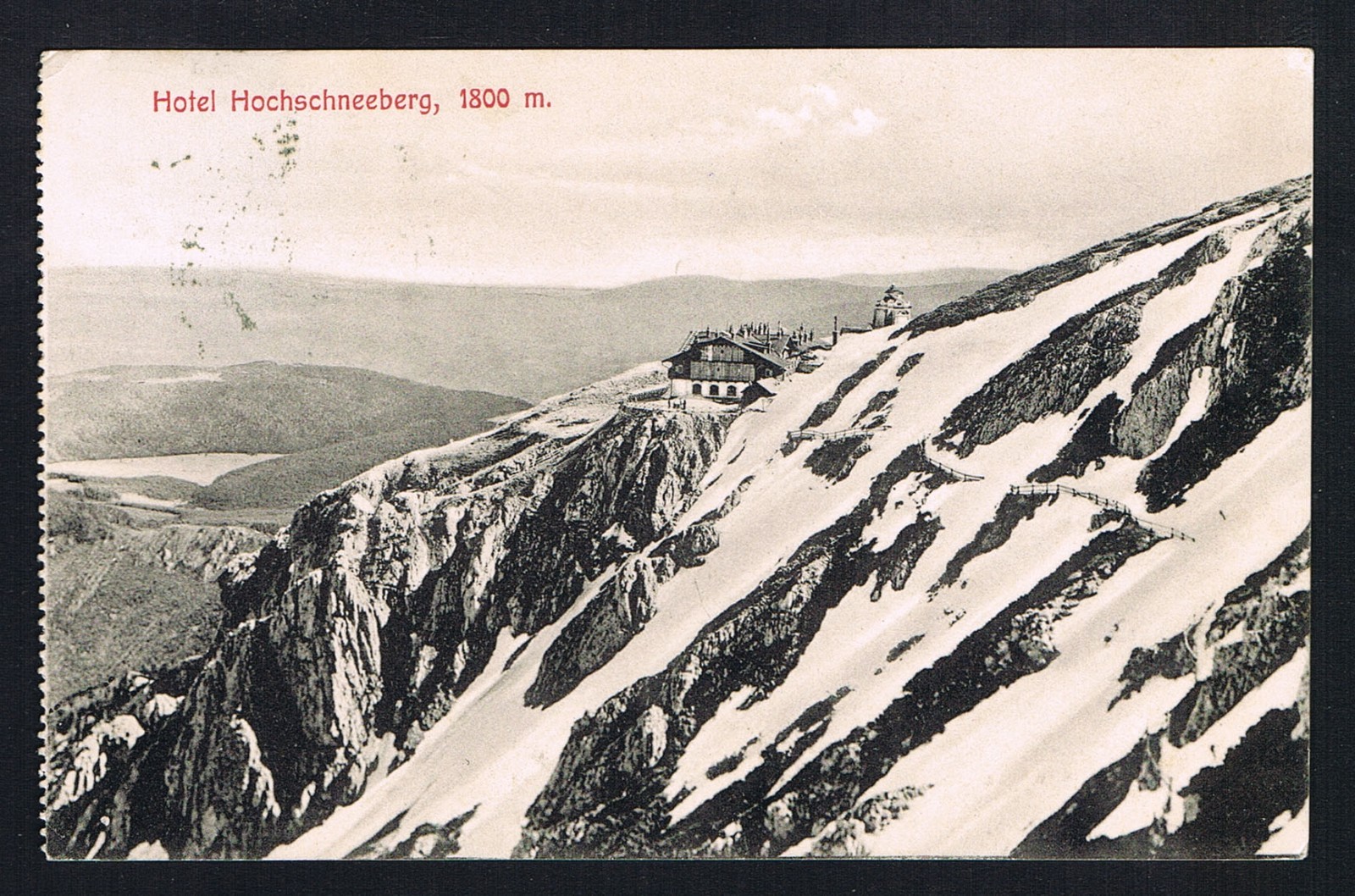 1 AK ANSICHTSKARTE CARTOLINA AUSTRIA ÖSTERREICH Hotel Hochschneeberg 1912