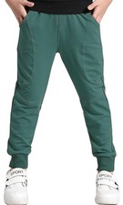 Boys Athletic Jogger Elastic Sweatpants Sports Pants for Children Kids, Dark ...