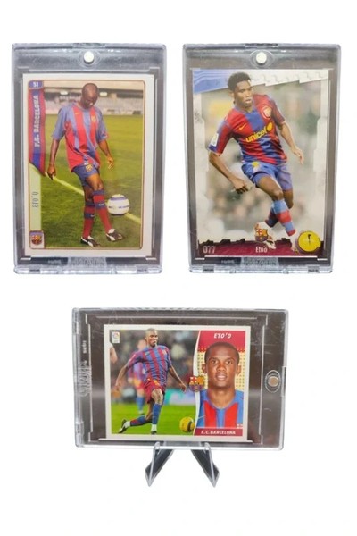 3 cromos Eto'o FC Barcelona Mundicromo