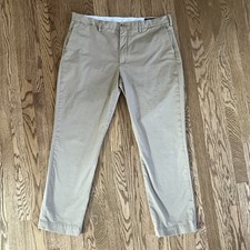 POLO RALPH LAUREN 38 X 32 Tan Khaki Classic Straight Fit Stretch Preppy Pants