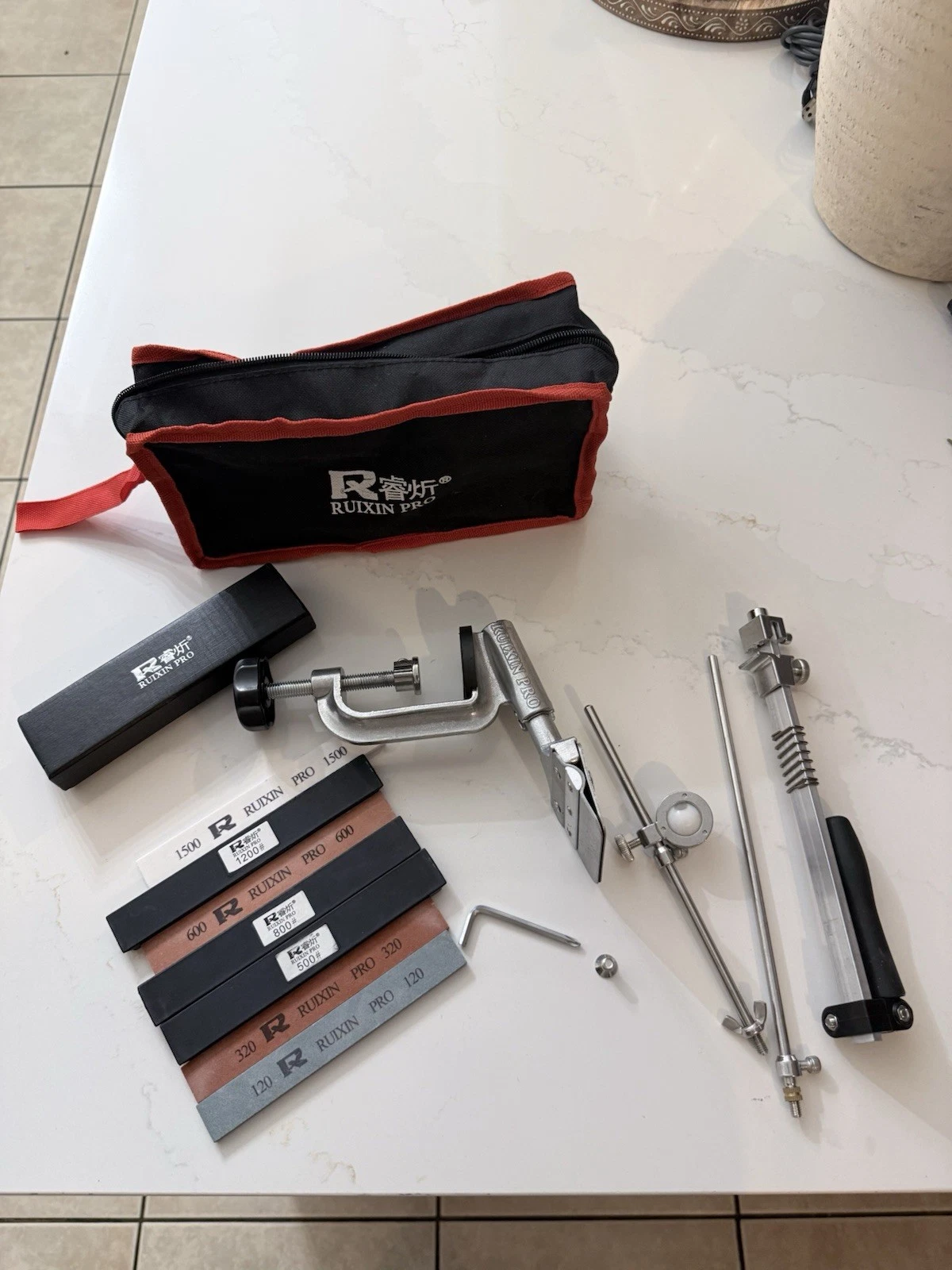 Preowned RUIXIN PRO RX-008 Professional Knife Sharpener with 12 Wet Stones