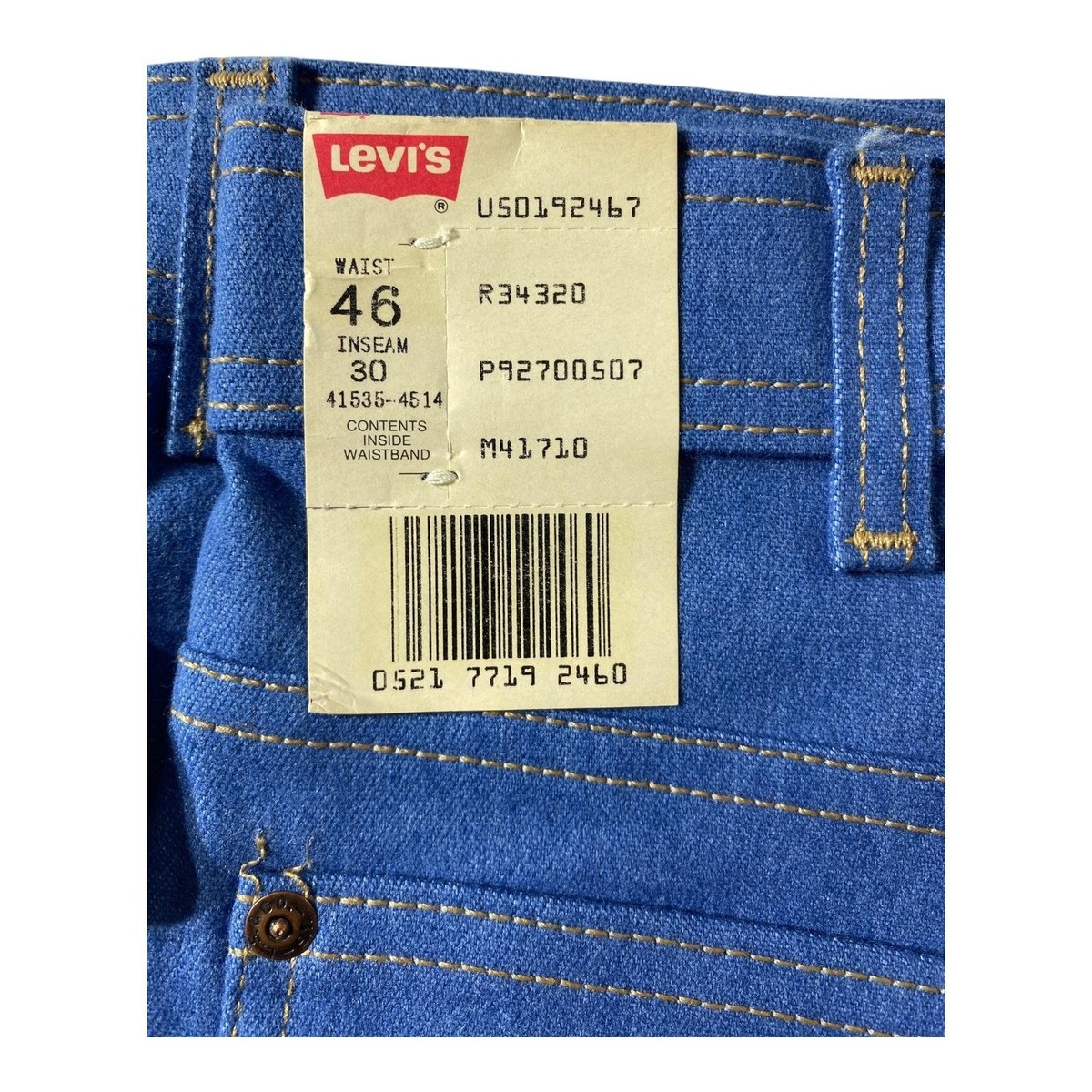 Vintage Levis 41535-4514 Jeans Mens 46x30 Blue Denim Skosh Comfort