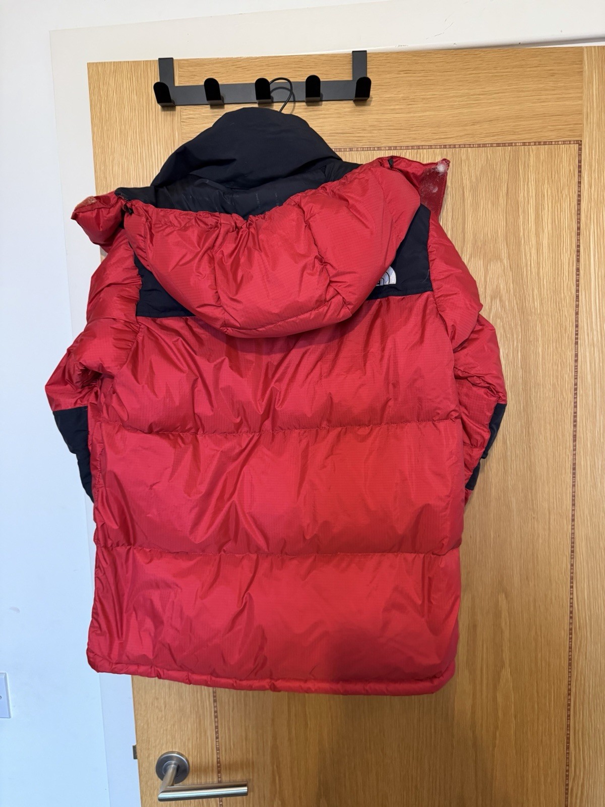 The North Face Summit Series Baltoro 700 Puffer Down Jacket Red Black Large L image 9