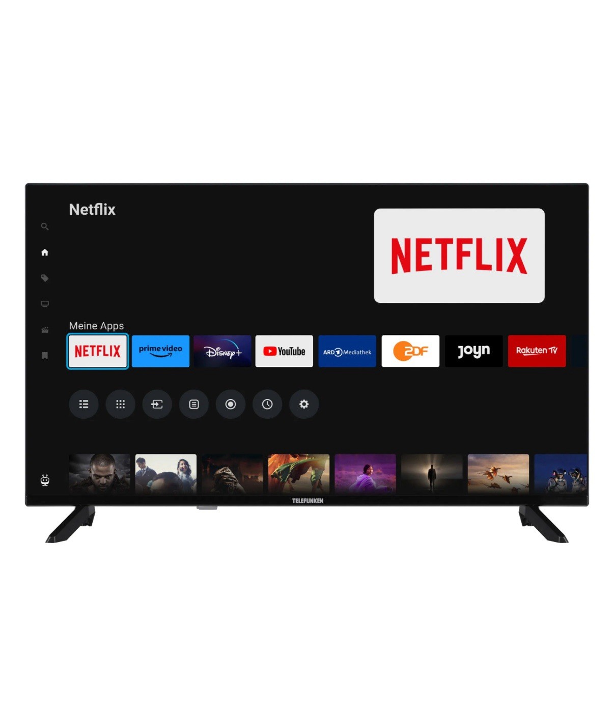 Telefunken D32F751X7CW 32 Zoll Fernseher Smart TV Full HD,HDR,TripleTuner6Monate