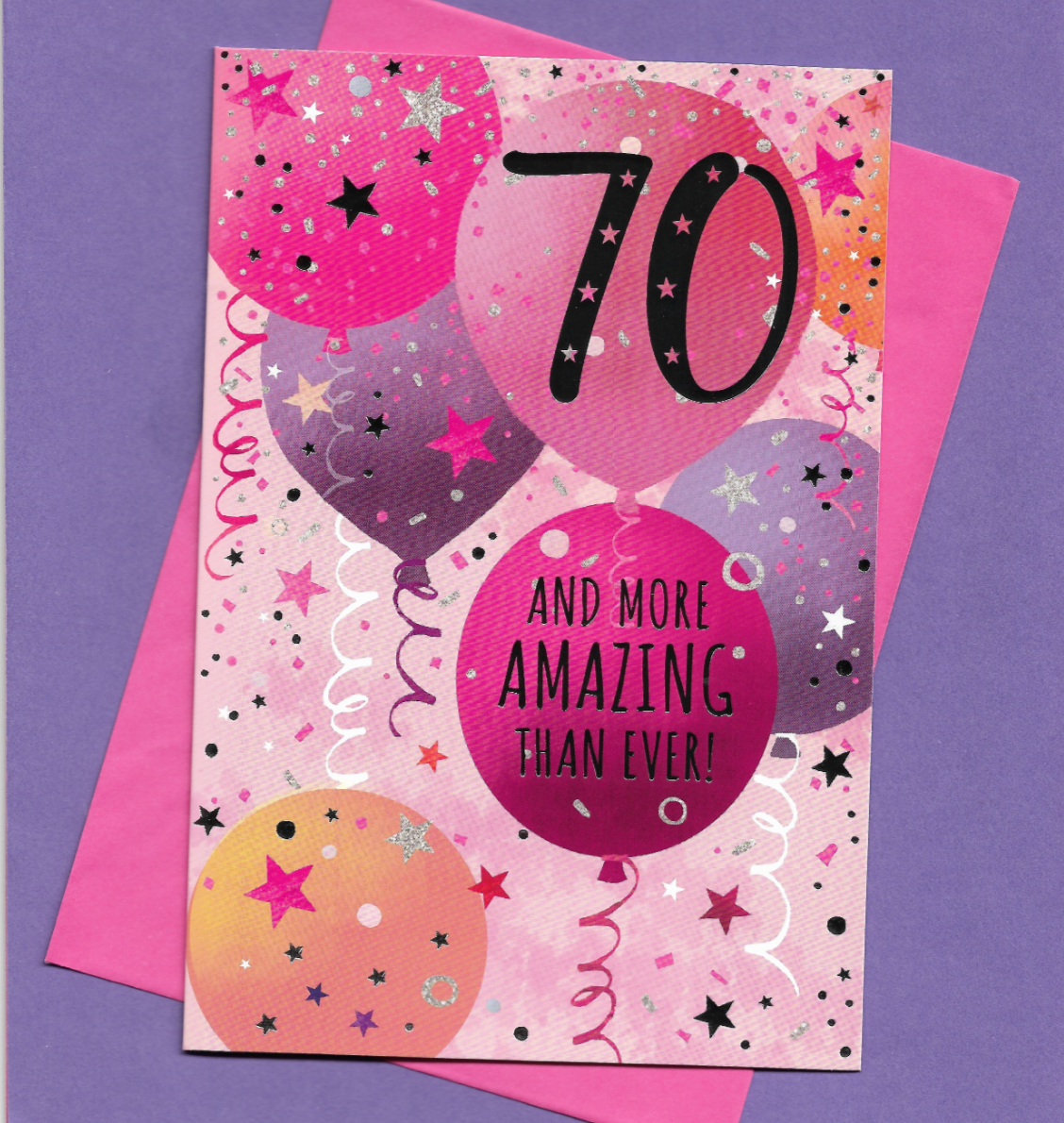 70th Birthday Card 70 And More Amazing Female Woman Ladies Seventy 19x13cm