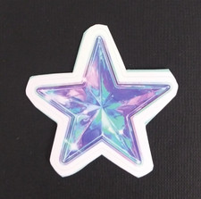 Shiny Star Beautiful Blue Sticker 1.75" x 1.78" H