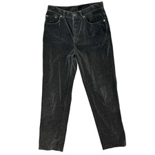Vintage Lauren Ralph Lauren Dark Gray Velvet Tapered Pants 5 Pocket Jeans size 6