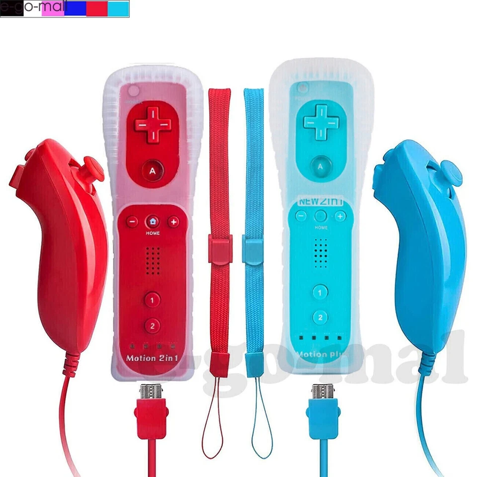 Built in Motion Plus Remote Controller&Nunchuck For Nintendo Wii/Wii U Console - Image 2 of 4