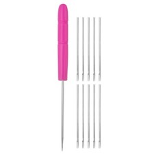 Doll Hair Rooting Kit 0.6mm Rerooting Needles Rose Red