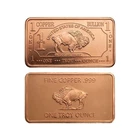 20x 1 oz .999 Fine Copper Buffalo Bar $1 Design Full Tube Lot