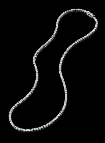 5.84 Ct 14K White Gold Lab-Grown Eternity Diamond Tennis Necklace, 17” NEW! - Picture 4 of 4