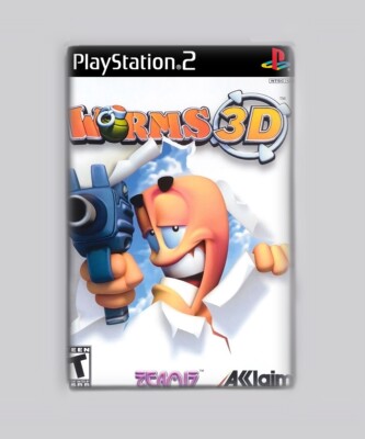 WORMS 3D / PS2 - 2''x3'' FRIDGE MAGNET (playstation 2 retro