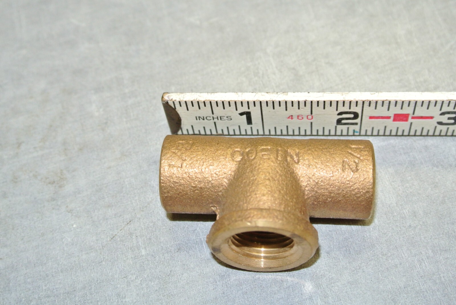 Nibco 1/2 x 1/2 x 3/8" C x C x F Cast Copper Tee Pressure Fitting - Qty 4