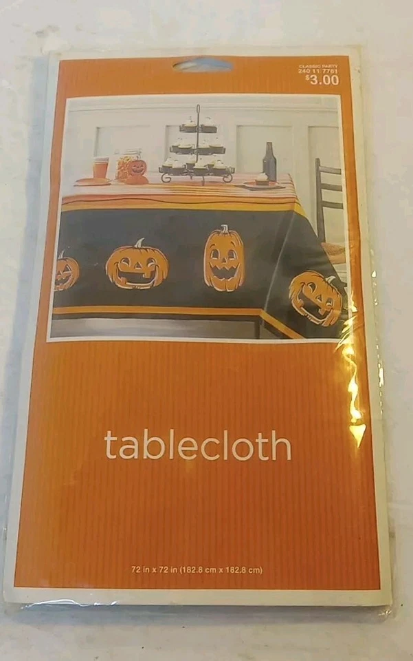 Fall Holiday Table Place Mats (11) & Vinyl Jack-O-Lantern Tablecloth - Image 4 of 4