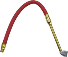 Milton 527 Inflator Gauge Hose Whip - Dual Chuck Red - 12 X 14 Npt Fitting