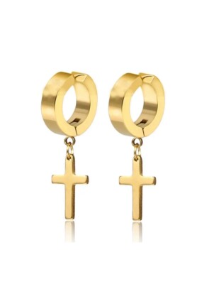 Aretes Para Hombre colgantes de Cruz Negro mate moda Hip Hop para todos de lujo