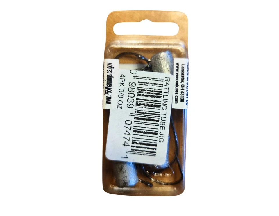 Cabezales de plantilla de tubo Venom's Rattlin 3/8 oz. Pack de 4 Foto 2 de 2