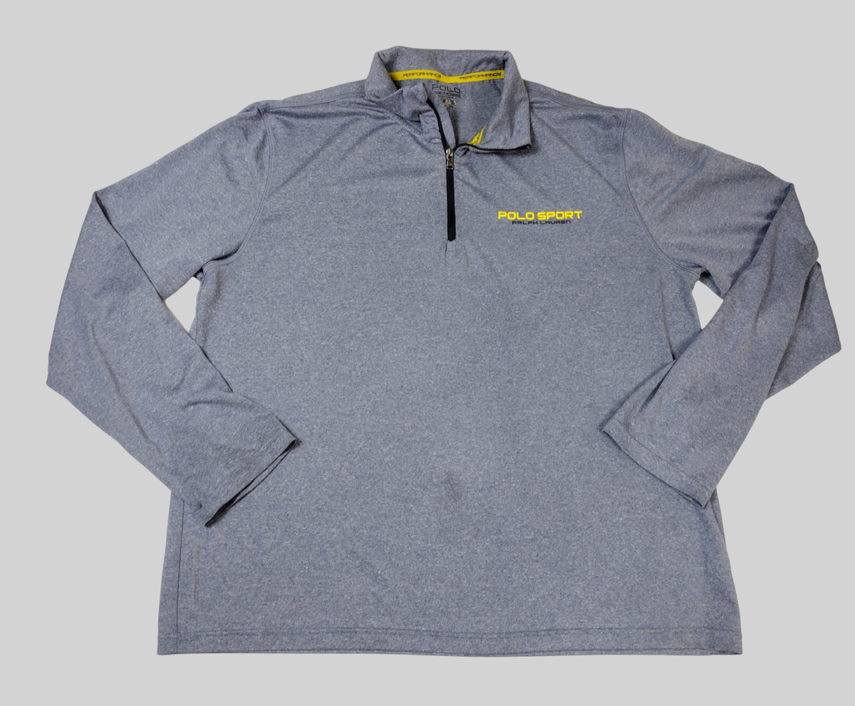 Polo Sport Ralph Lauren Men Pullover STAIN Blue 1/4 Zip 