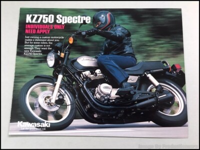 1983 Kawasaki KZ750 Spectre Motorcycle Bike Vintage Sales Brochure
