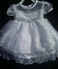 Baptism Gown,Christening,Formal Dress, Flower Girl,White Vestido Bautizo,Favors