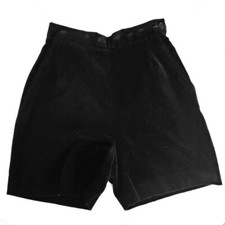VTG 90s YSL Variation High-Waisted Black Velvet Bermuda Shorts Sz 6 VERY RARE