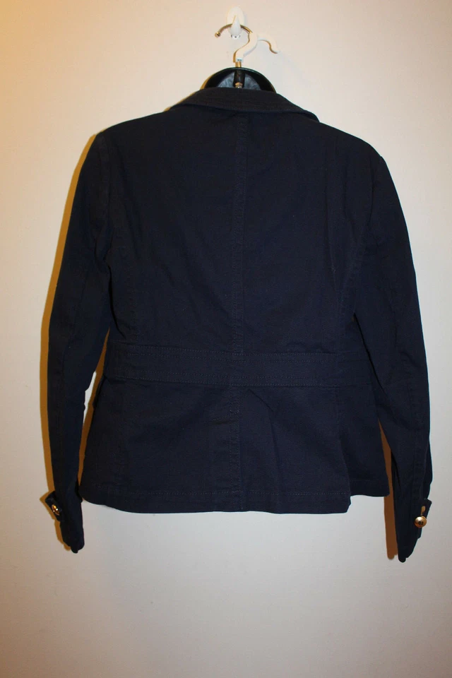 Talbots Women’s Gold Color Button Navy Blazer Jacket Size: 6P Petites - Image 4 of 4
