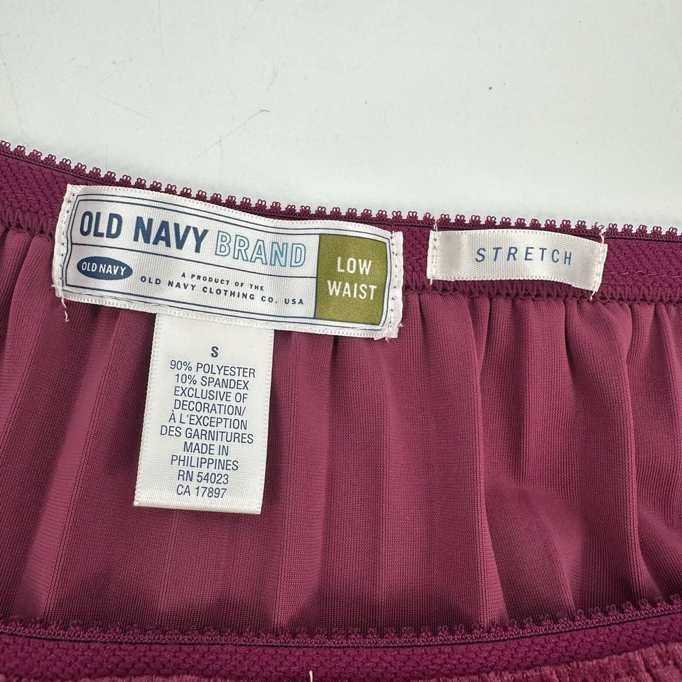 Saia Old Navy Y2K Veludo Elástico Plissado Acabamento de Renda Antiga Anos 2000 Feminina S Whimsigoth - Imagem 4 de 4