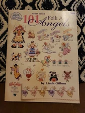American School Of Needlework 101 Folk Art Angels In Cross Stitch #3684 © 1996