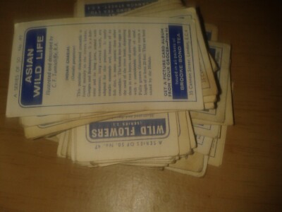 Random collection of Brooke bond tea loose collectors cards. Var. COND.