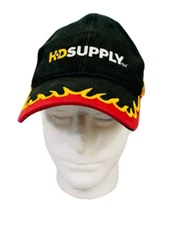 HD Supply flames GE black cotton baseball cap hat