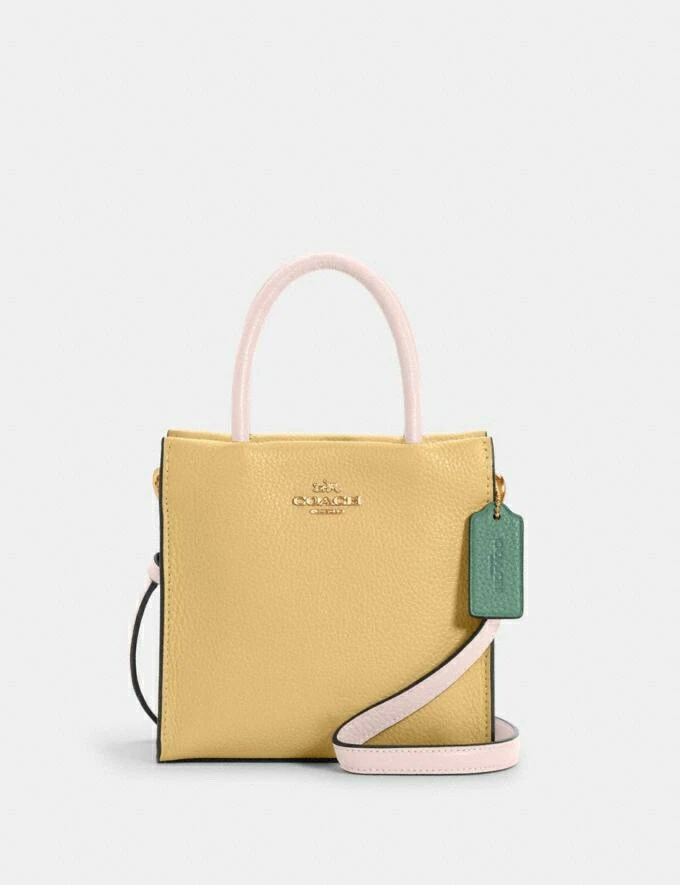 Borsa a tracolla Coach 5691 Mini Cally nuova con etichette in pelle colorblock