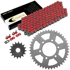 Red Drive Chain And Sprocket Kit for Kawasaki Ninja ZX-6R ZX600 2007-2012